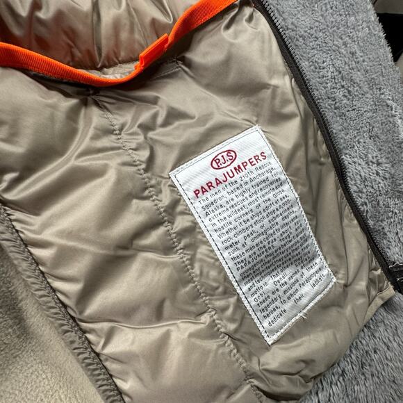 Parajumpers Xavier Gilet Warm Up Puffer Vest Mens M Beige PJS Anchorage Nylon - Picture 8 of 10